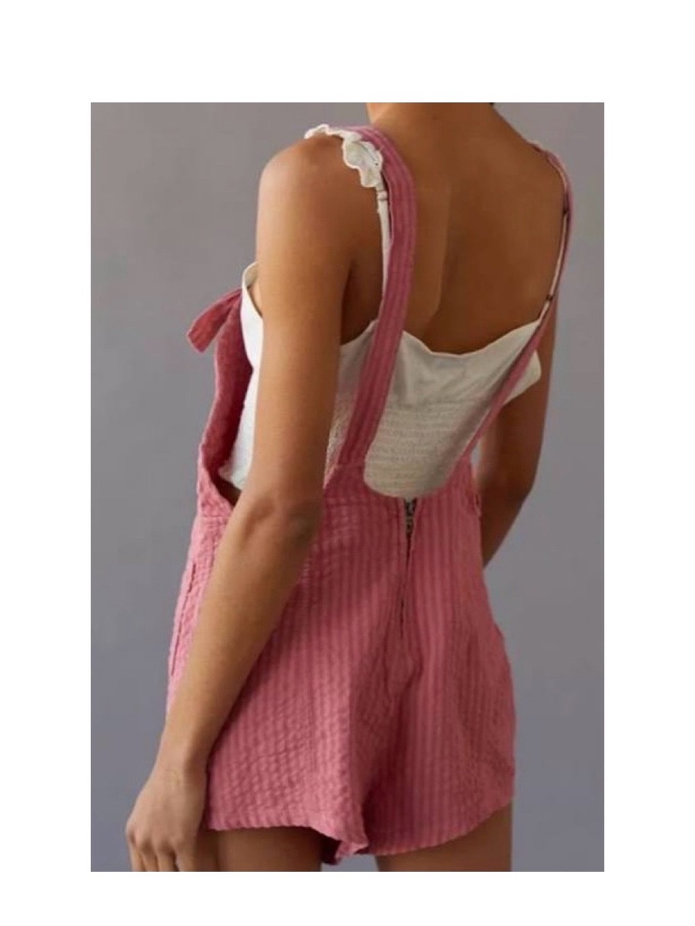 Urban Outfitters BDG linen pink romper with pockets Size S - Picture 2 of 6
